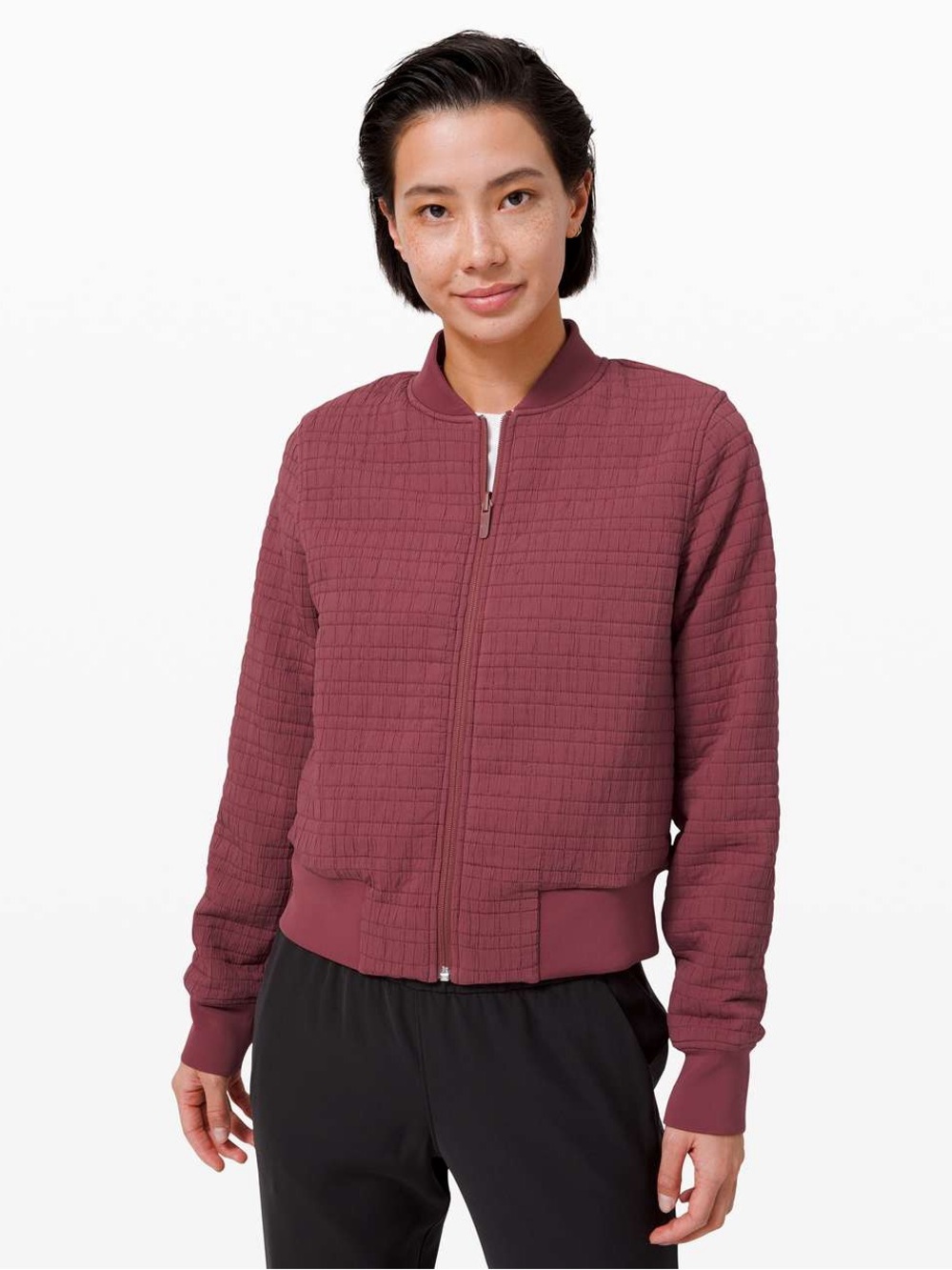 lululemon Serene Travels Bomber Jacket Chianti Size 4 Reversible